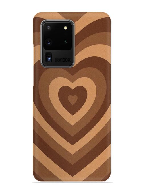 Brown Heart Snap Case for Samsung Galaxy S20 Ultra Zapvi