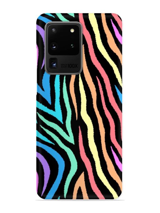 Colorful Abstract Zebra Snap Case for Samsung Galaxy S20 Ultra Zapvi