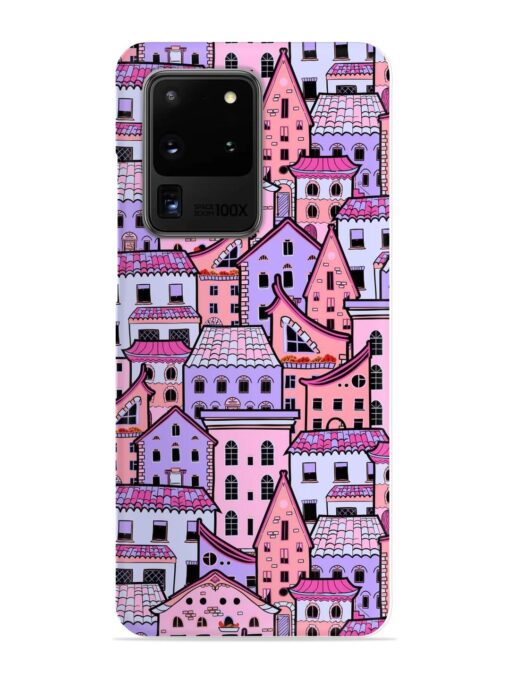 Seamless Pattern Houses Snap Case for Samsung Galaxy S20 Ultra Zapvi