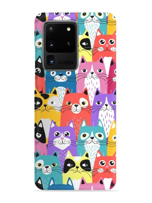 Funny Cartoon Cats Snap Case for Samsung Galaxy S20 Ultra Zapvi