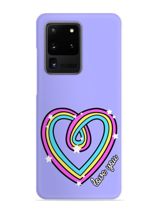 Colorful Rainbow Heart Snap Case for Samsung Galaxy S20 Ultra Zapvi