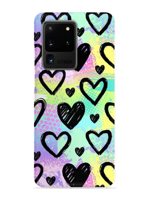 Bright Pattern Hearts Snap Case for Samsung Galaxy S20 Ultra Zapvi