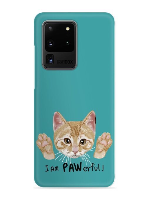 Typography Slogan Cat Snap Case for Samsung Galaxy S20 Ultra Zapvi