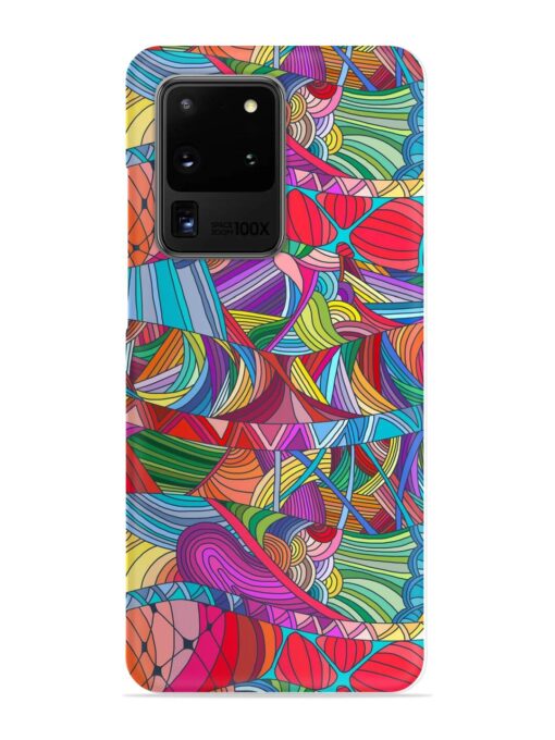 Seamless Patterns Hand Drawn Snap Case for Samsung Galaxy S20 Ultra Zapvi