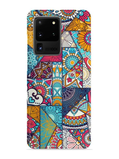 Patchwork Pattern Vintage Snap Case for Samsung Galaxy S20 Ultra Zapvi