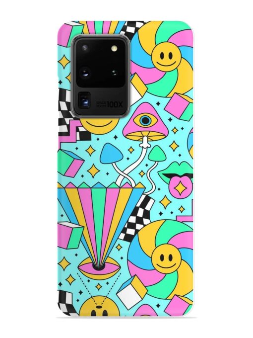 Trippy Rainbow 60S Snap Case for Samsung Galaxy S20 Ultra Zapvi