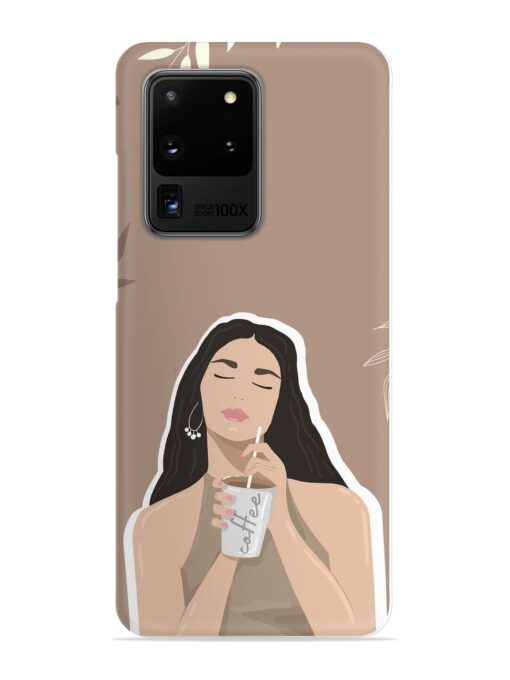 Girl With Coffee Snap Case for Samsung Galaxy S20 Ultra Zapvi