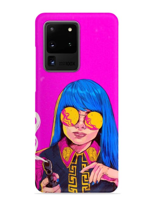 Aesthetic Anime Girl Snap Case for Samsung Galaxy S20 Ultra Zapvi