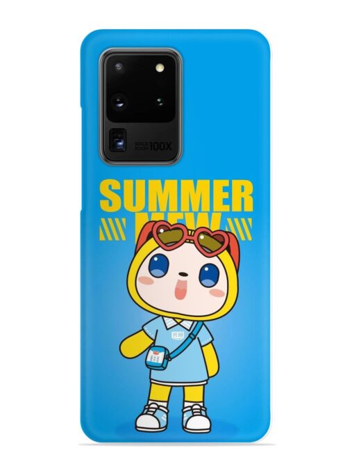 Summer Mew Cartoon Snap Case for Samsung Galaxy S20 Ultra