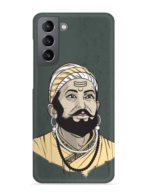 Shivaji Maharaj Vector Art Snap Case for Samsung Galaxy S21 (5G) Zapvi