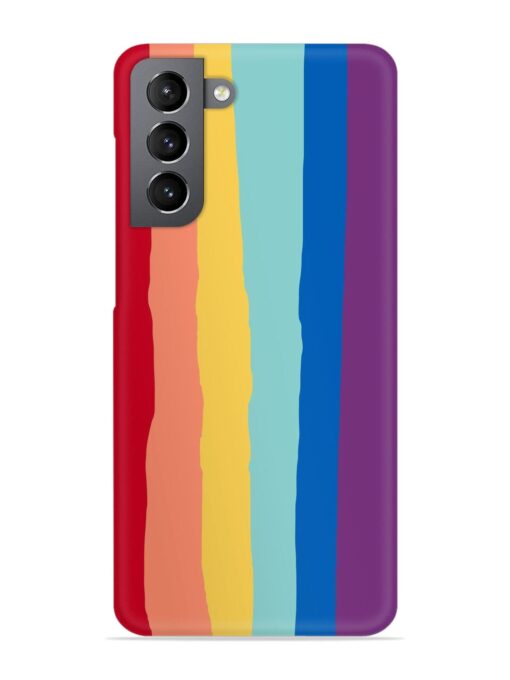 Rainbow Genuine Liquid Snap Case for Samsung Galaxy S21 (5G) Zapvi