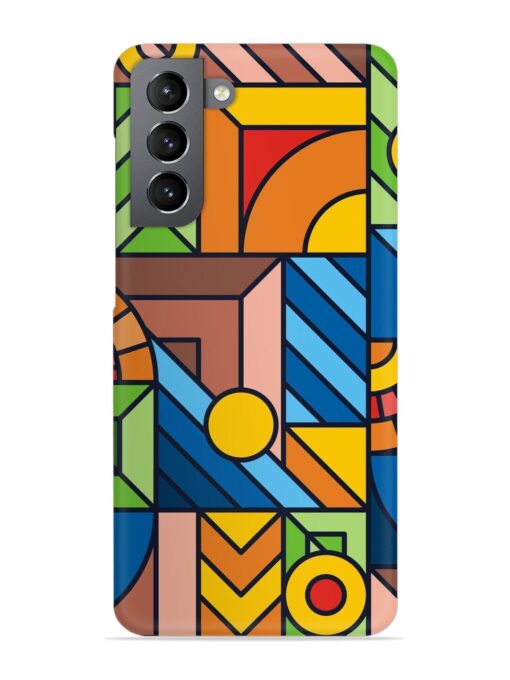 Colorful Geometric Snap Case for Samsung Galaxy S21 (5G) Zapvi