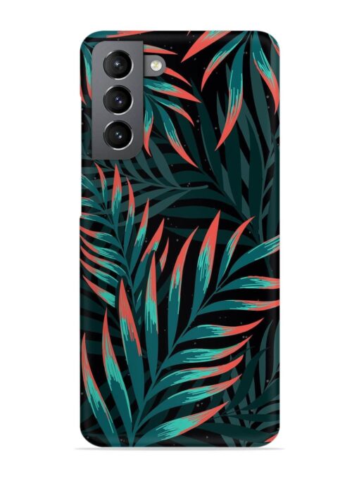 Green Leaf Art Snap Case for Samsung Galaxy S21 (5G) Zapvi