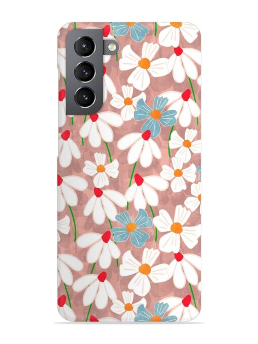 Abstract Petal Flowers Snap Case for Samsung Galaxy S21 (5G) Zapvi