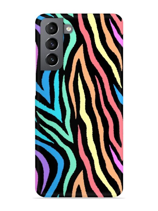 Colorful Abstract Zebra Snap Case for Samsung Galaxy S21 (5G) Zapvi