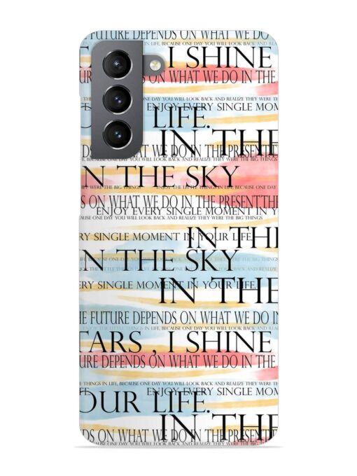 Seamless Slogans Pattern Snap Case for Samsung Galaxy S21 (5G) Zapvi