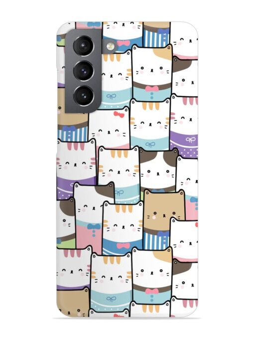 Cute Adorable Cat Snap Case for Samsung Galaxy S21 (5G) Zapvi