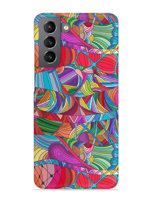 Seamless Patterns Hand Drawn Snap Case for Samsung Galaxy S21 (5G) Zapvi