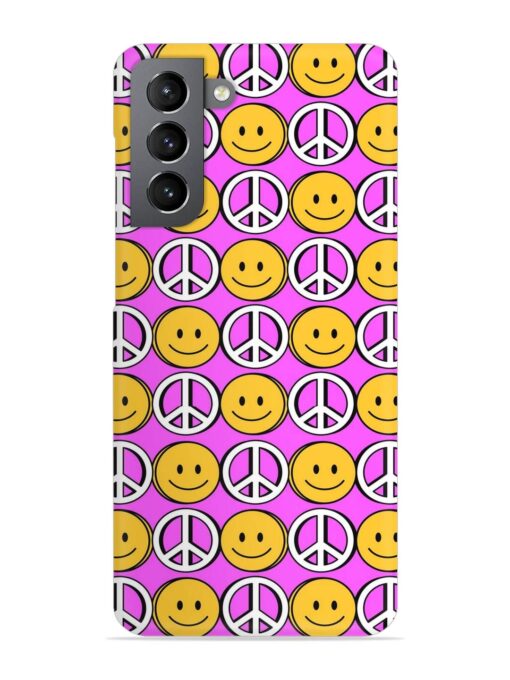 Smiley Face Peace Snap Case for Samsung Galaxy S21 (5G) Zapvi