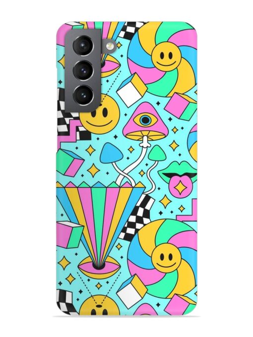 Trippy Rainbow 60S Snap Case for Samsung Galaxy S21 (5G) Zapvi