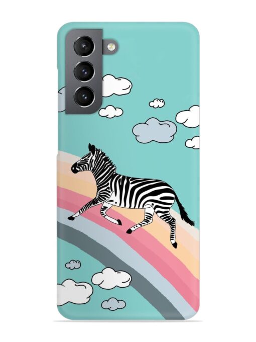 Running Zebra Snap Case for Samsung Galaxy S21 (5G) Zapvi