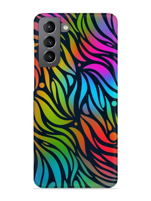 Abstract Leaf Design Snap Case for Samsung Galaxy S21 Fe (5G) Zapvi