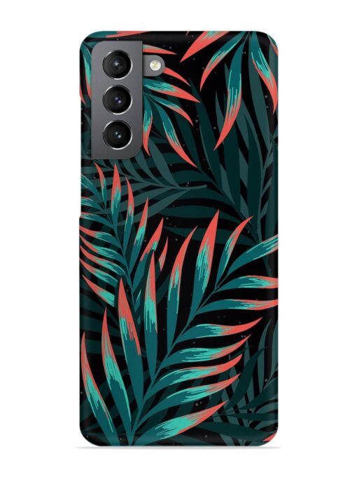 Green Leaf Art Snap Case for Samsung Galaxy S21 Fe (5G) Zapvi