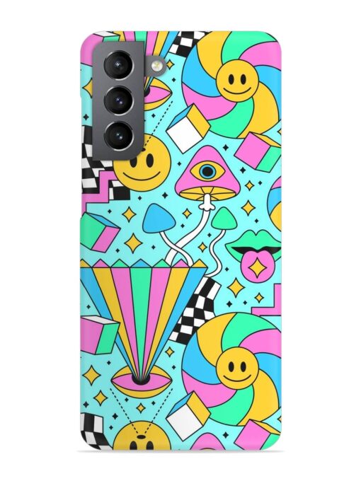 Trippy Rainbow 60S Snap Case for Samsung Galaxy S21 Fe (5G) Zapvi