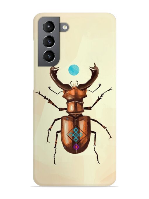 Stag Beetle Vector Snap Case for Samsung Galaxy S21 Plus Zapvi