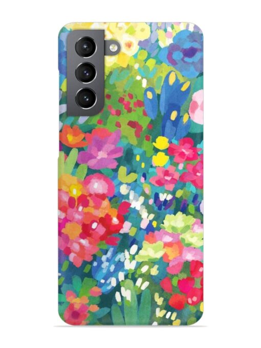 Watercolor Flower Art Snap Case for Samsung Galaxy S21 Plus Zapvi