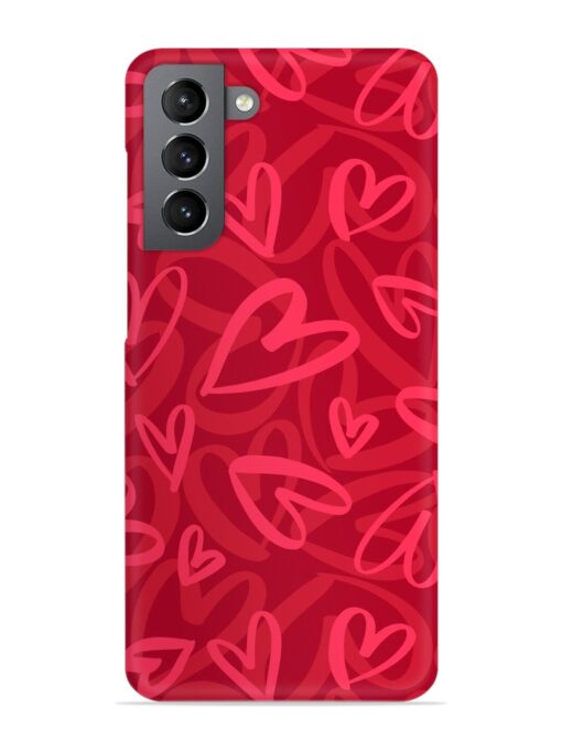 Seamless Romantic Pattern Snap Case for Samsung Galaxy S21 Plus Zapvi