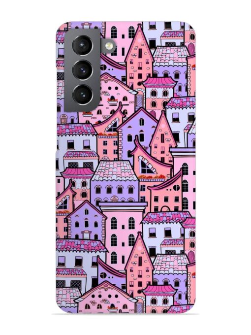 Seamless Pattern Houses Snap Case for Samsung Galaxy S21 Plus Zapvi