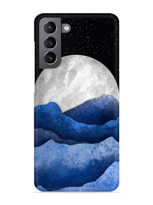 Full Moon Mountain Vector Snap Case for Samsung Galaxy S21 Plus Zapvi