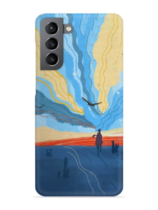 Minimal Abstract Landscape Snap Case for Samsung Galaxy S21 Plus Zapvi