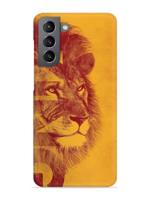 Gold Lion Crown Art Snap Case for Samsung Galaxy S21 Plus Zapvi