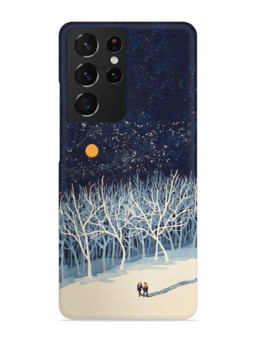 Full Moon Snowshoe Tour Snap Case for Samsung Galaxy S21 Ultra Zapvi