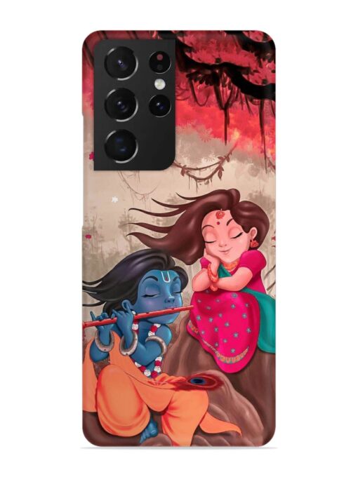 Radhe Krishna Water Art Snap Case for Samsung Galaxy S21 Ultra Zapvi