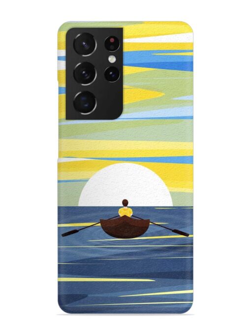 Rowing Person Ferry Paddle Snap Case for Samsung Galaxy S21 Ultra Zapvi