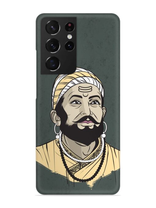 Shivaji Maharaj Vector Art Snap Case for Samsung Galaxy S21 Ultra Zapvi