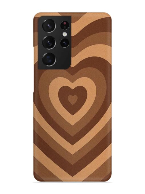 Brown Heart Snap Case for Samsung Galaxy S21 Ultra Zapvi