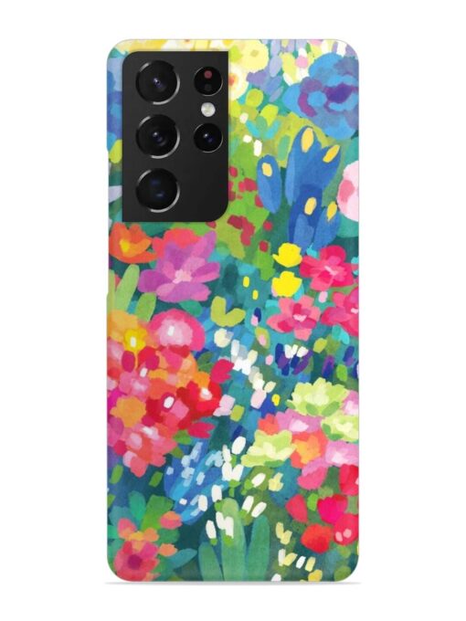 Watercolor Flower Art Snap Case for Samsung Galaxy S21 Ultra Zapvi