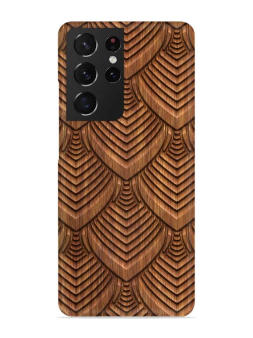 Carved Pattern On Snap Case for Samsung Galaxy S21 Ultra Zapvi