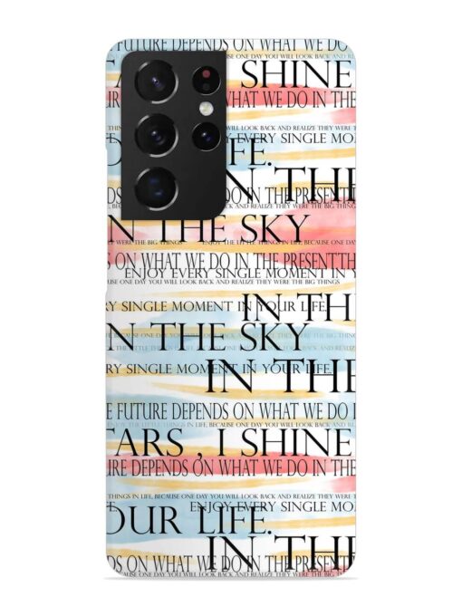 Seamless Slogans Pattern Snap Case for Samsung Galaxy S21 Ultra Zapvi