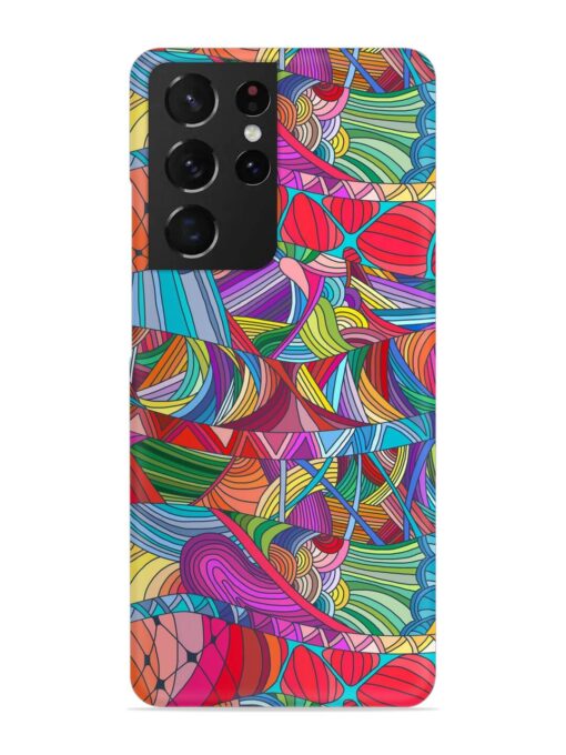 Seamless Patterns Hand Drawn Snap Case for Samsung Galaxy S21 Ultra Zapvi