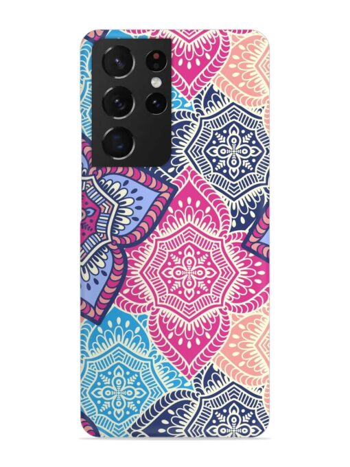 Ethnic Floral Seamless Snap Case for Samsung Galaxy S21 Ultra Zapvi