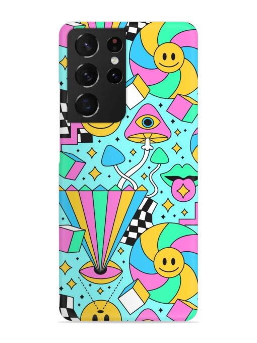 Trippy Rainbow 60S Snap Case for Samsung Galaxy S21 Ultra Zapvi