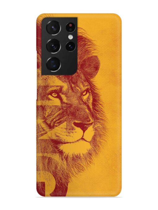 Gold Lion Crown Art Snap Case for Samsung Galaxy S21 Ultra Zapvi