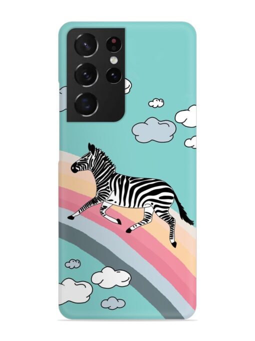 Running Zebra Snap Case for Samsung Galaxy S21 Ultra Zapvi