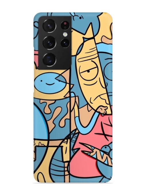 Silly Face Doodle Snap Case for Samsung Galaxy S21 Ultra Zapvi