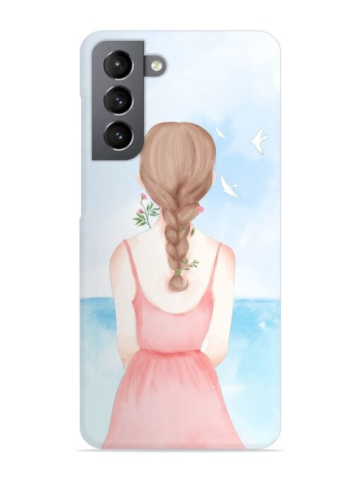 Watercolor Girl Vector Snap Case for Samsung Galaxy S22 (5G)